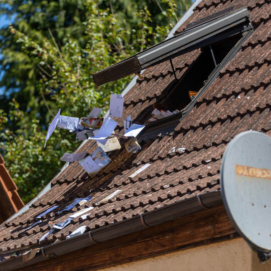 Dachstuhlbrand Tiefenbronn Mühlhausen