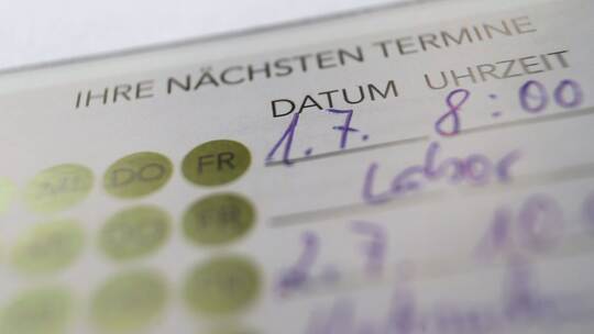 Terminzettel für Arztpraxis