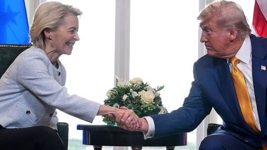 US-Präsident Trump und Kommissionspräsidentin von der Leyen US-Präsident Trump und Kommissionspräsidentin von der Leyen