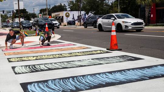 Gedenk-Zebrastreifen in USA entfernt