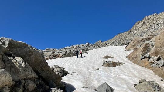 Gletscherschwund - Wanderer Gletscherschwund - Wanderer