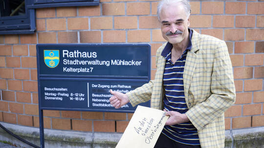 Peter Bossert bewirbt als Oberbürgermeister in Mühlacker.