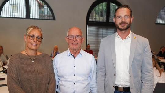 Nadine Eberle, Eddi Vögele, Bürgermeister Thomas Maag