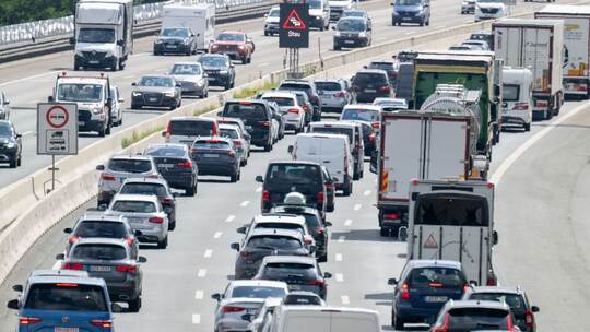 Stau auf der Autobahn
