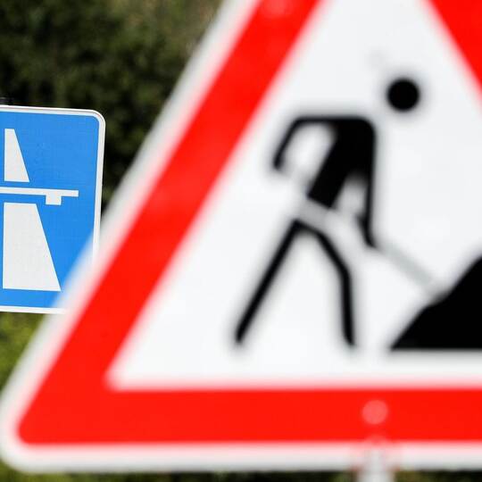 Baustelle auf der Autobahn