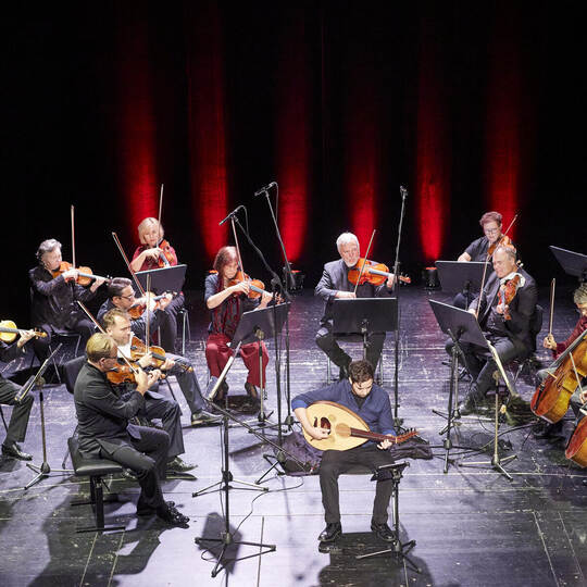 Südwestdeutsches Kammerorchester. "Junges Podium Weltmusik I" Jüdische Komponisten und Musiker der arabischen Welt. Bakr Khleifi