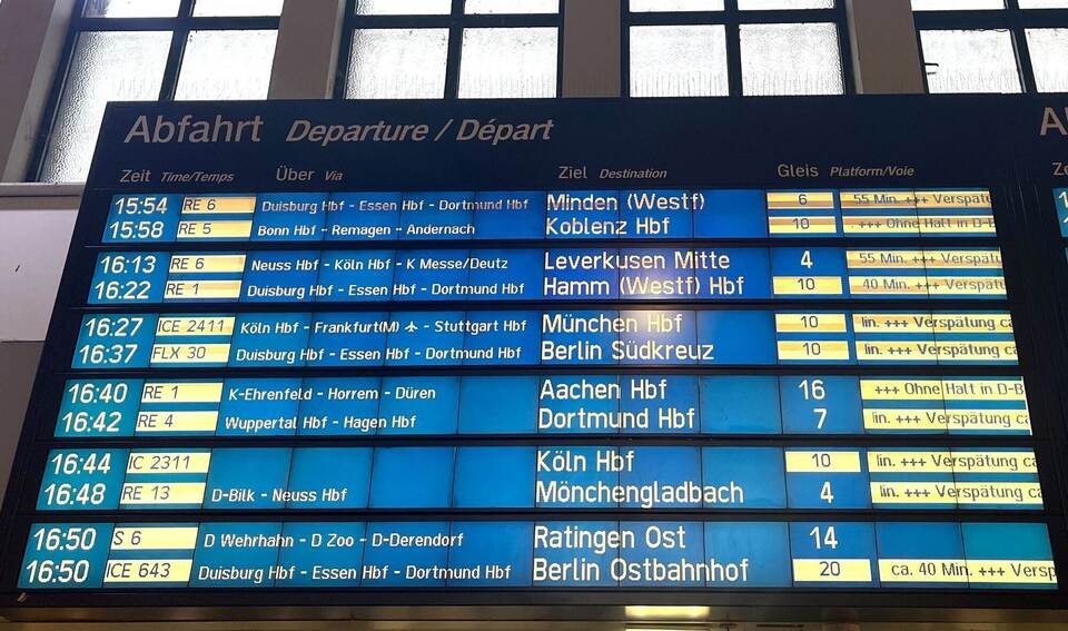 Verspätungen im Bahnverkehr Verspätungen im Bahnverkehr