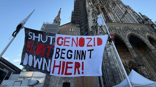 Protest gegen Rüstungsfirma Elbit