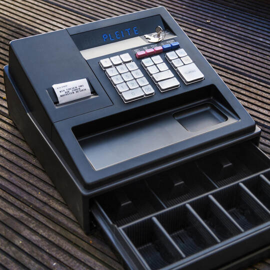 Pleite- Leere Kasse