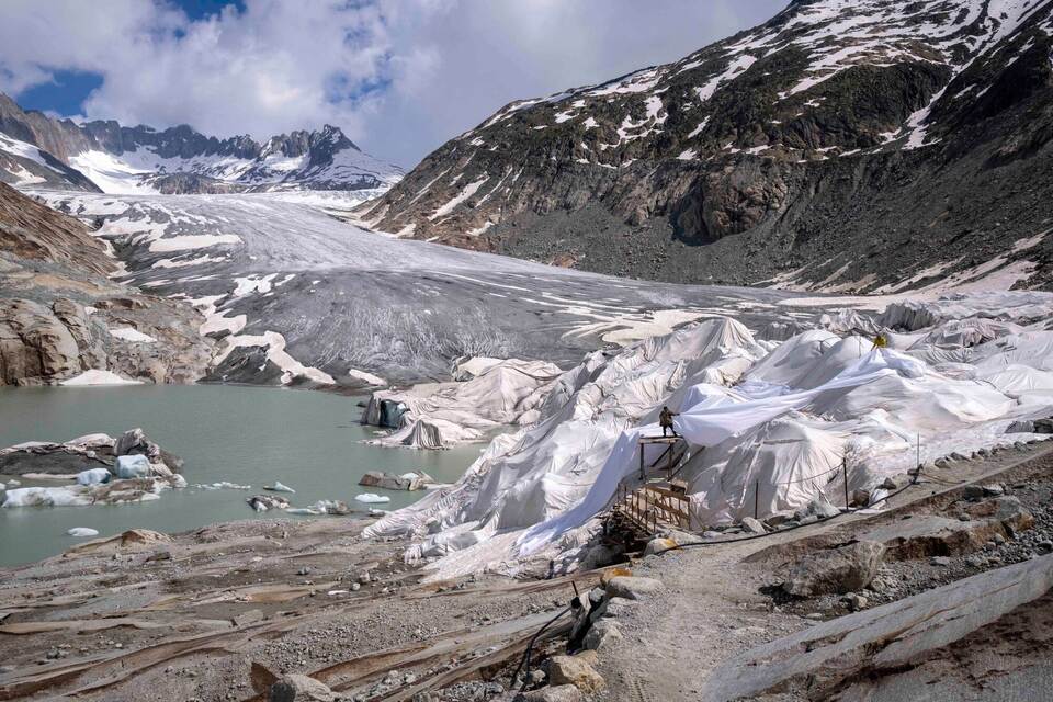 Rhonegletscher in der Schweiz