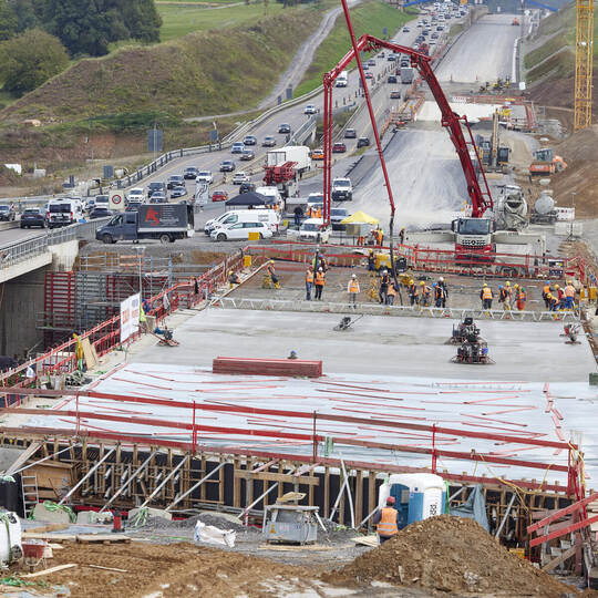 A8 Baustelle im Enztal