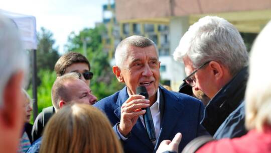 Andrej Babis im Wahlkampf