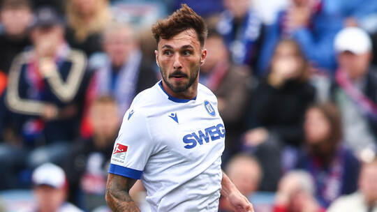 Derzeit beim KSC im Sturm gesetzt: Fabian Schleusener. Foto: GES GES/ Fussball/ Holstein Kiel - Karlsruher SC, 21.09.2025
