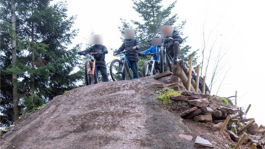 Ziemlich licht ist der Wald im Bereich des Bikeparks in Engelsbrand, der aktuell wegen Sanierungsarbeiten geschlossen ist. Eine