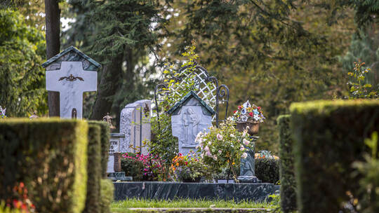Letzte Ruhestätte: Der Pforzheimer Hauptfriedhof gilt als einer der schönsten im Land und auch einer der schönsten Orte in der S Impressionen Hauptfriedhof