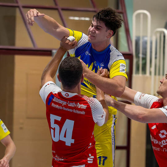 Neuenbürgs Handballer (Vincent Virzi, beim Wurf), wollen gegen Blaustein an die starke Leistung der Vorwoche auf den Fildern ank