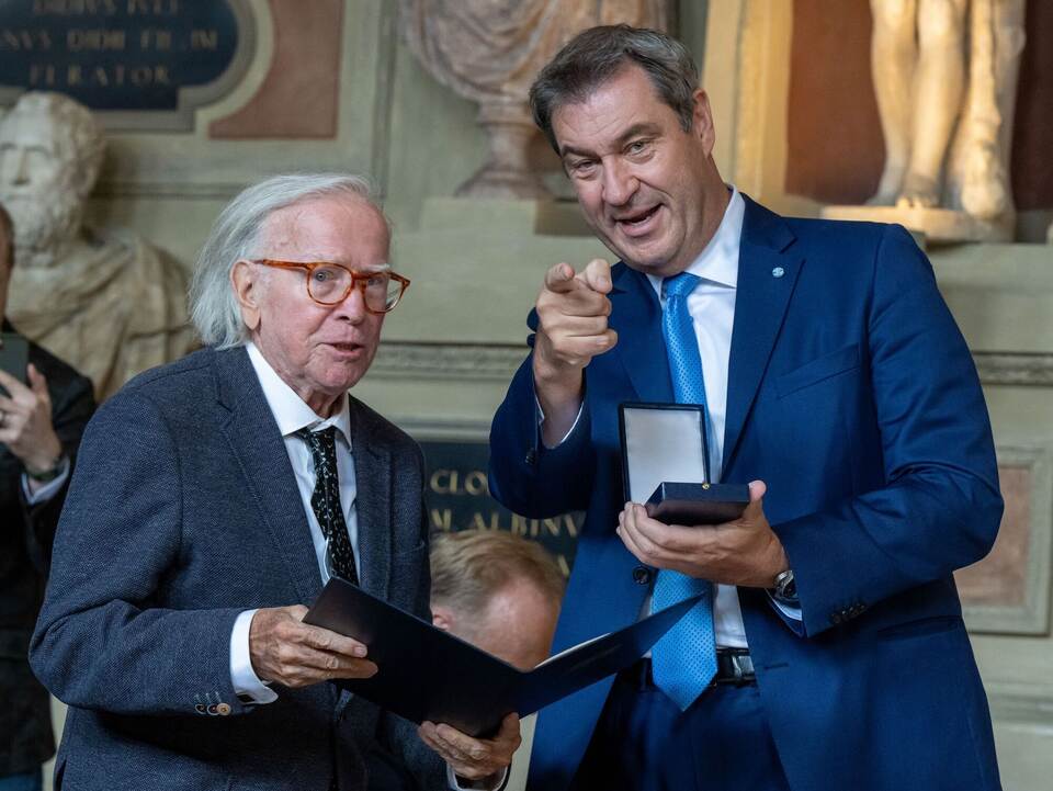 Klaus Doldinger mit Markus Söder Klaus Doldinger mit Markus Söder