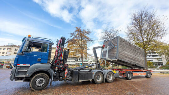 Aufbau Winterwelt Müllers Eventalm