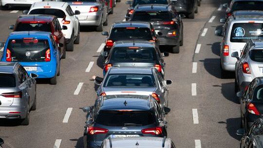 Stau auf der Autobahn Stau auf der Autobahn