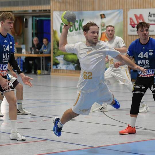 Vorangehen: Timo Bäuerlein will sich – ähnlich wie im letzten Heimspiel – wieder voll für den HCN reinhängen. Foto: Ripberger