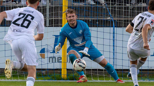 Der Einsatz von CfR-Torwart Sven Altmann gegen Göppingen am Samstag ist fraglich. Ralf Becker