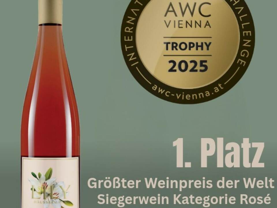 „Lily“ ist frisch gekürter Siegerwein der Kategorie Rose beim AWC. AWC