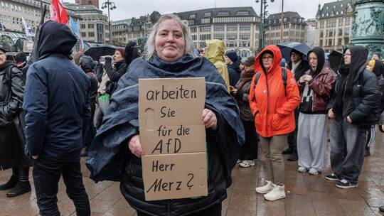 Demonstration nach «Stadtbild»-Aussagen - Hamburg
