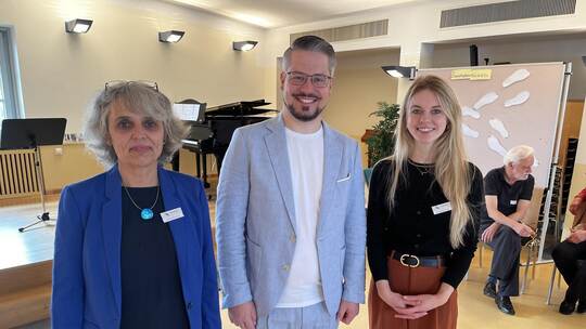 Motivieren Betroffene zum Austausch: Silvia Brähler (links) von der Kontakt- und Informationsstelle KISS, Domenik Henk, der Leit