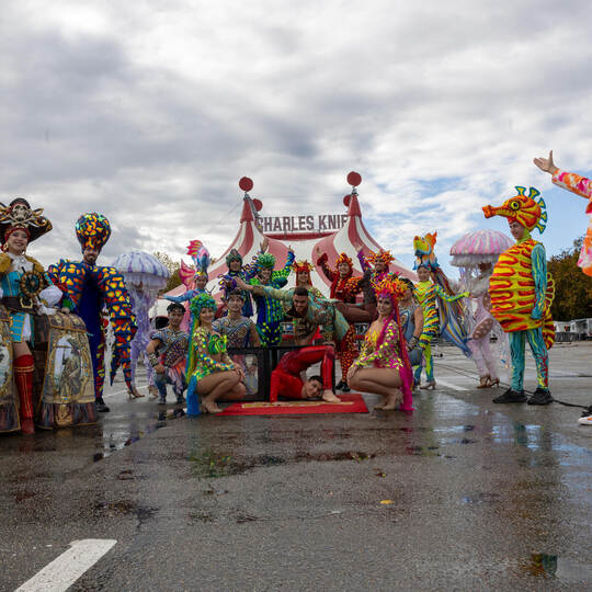 Aufbau Zirkus Charles Knie Messplatz