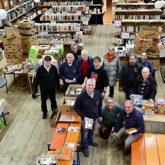 Eisenbahnfreunde im Büchermarkt-Fieber: Bis zum Wochenende muss alles bereitet sein für den großen Basar der literarischen Lecke
