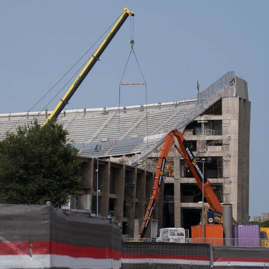 Bauarbeiten am Camp Nou-Stadion