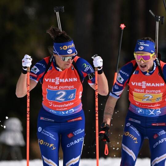 Julia Simon und Justine Braisaz-Bouchet