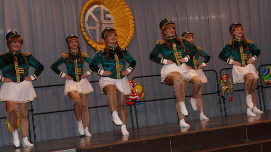 Die Goldstadtgarde bereichert den Ordensball mit einem Marsch (Foto) und einem Schautanz. Silke Fux