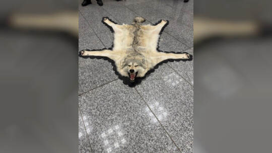 Zoll findet Wolfspelz im Koffer