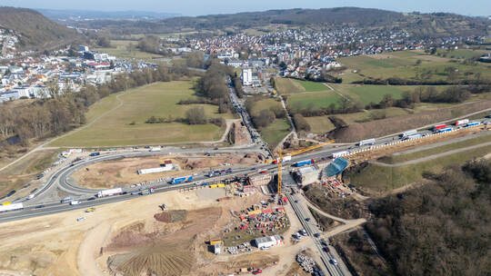 Bauarbeiten BAB8 Pforzheim Ost