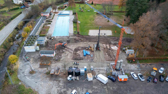 Spatenstich Sanierung Waldfreibad Calmbach