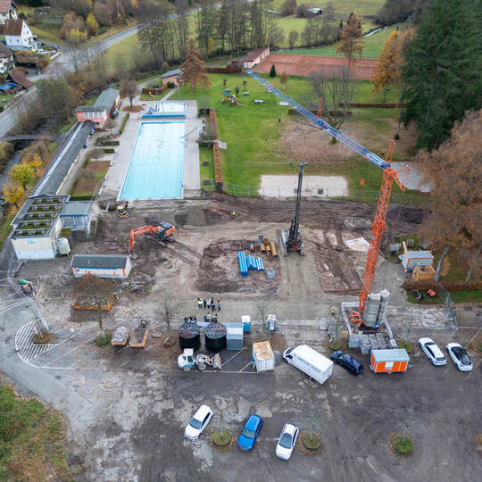 Spatenstich Sanierung Waldfreibad Calmbach