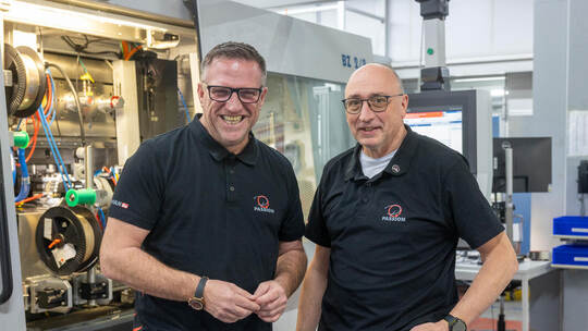 Zuversicht bei Inovan-Geschäftsführer Michael Haas (links) und Betriebsratsvorsitzendem Reiner Hummel. Inovan Birkenfeld Geschäftsführung