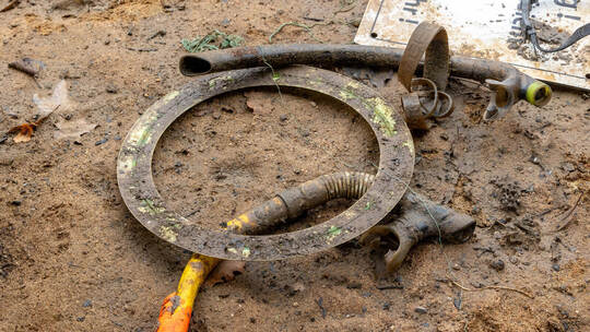 Vergangenes Badevergnügen am Tiefen See.