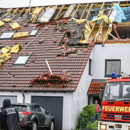 Nach dem Unwetter in Baden-Württemberg - Donaustetten