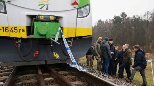 Bahnstrecke in Polen durch Sabotage beschädigt Bahnstrecke in Polen durch Sabotage beschädigt