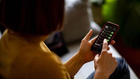 Aktienkurse auf dem Handy