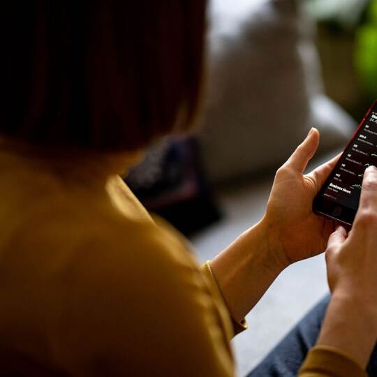 Aktienkurse auf dem Handy