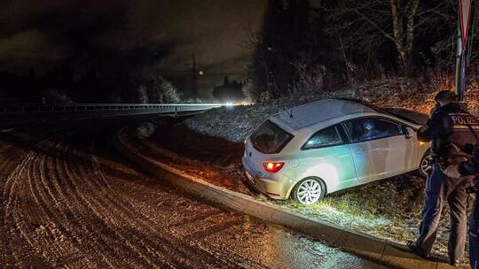 Glatte Straßen in Baden-Württemberg