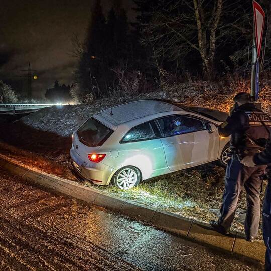 Glatte Straßen in Baden-Württemberg