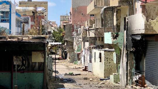 Lage im palästinensischen Lager Ain al-Hilwah im Libanon Lage im palästinensischen Lager Ain al-Hilwah im Libanon