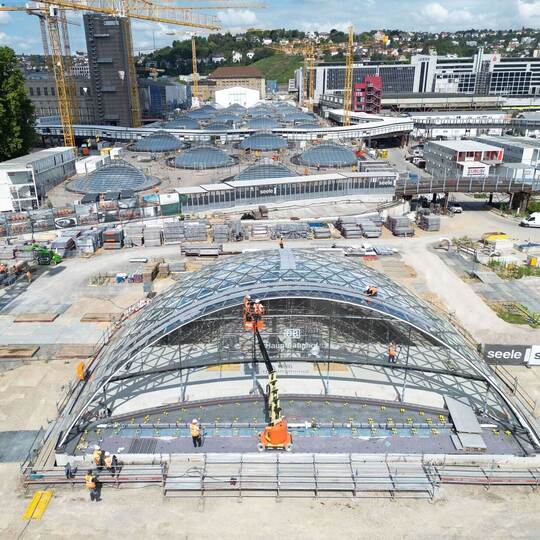 Baustelle Tiefbahnhof Stuttgart 21 - Eingangsportal