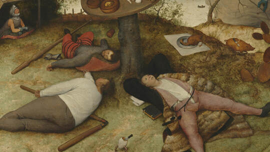Ein besonderes „Schlaraffenland“ hat Pieter Bruegel der Ältere in seinem Gemälde im Jahr 1567 festgehalten. Foto: BStGS/Sibylle