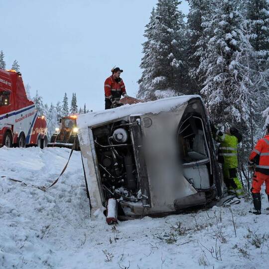 Busunfall in Schweden