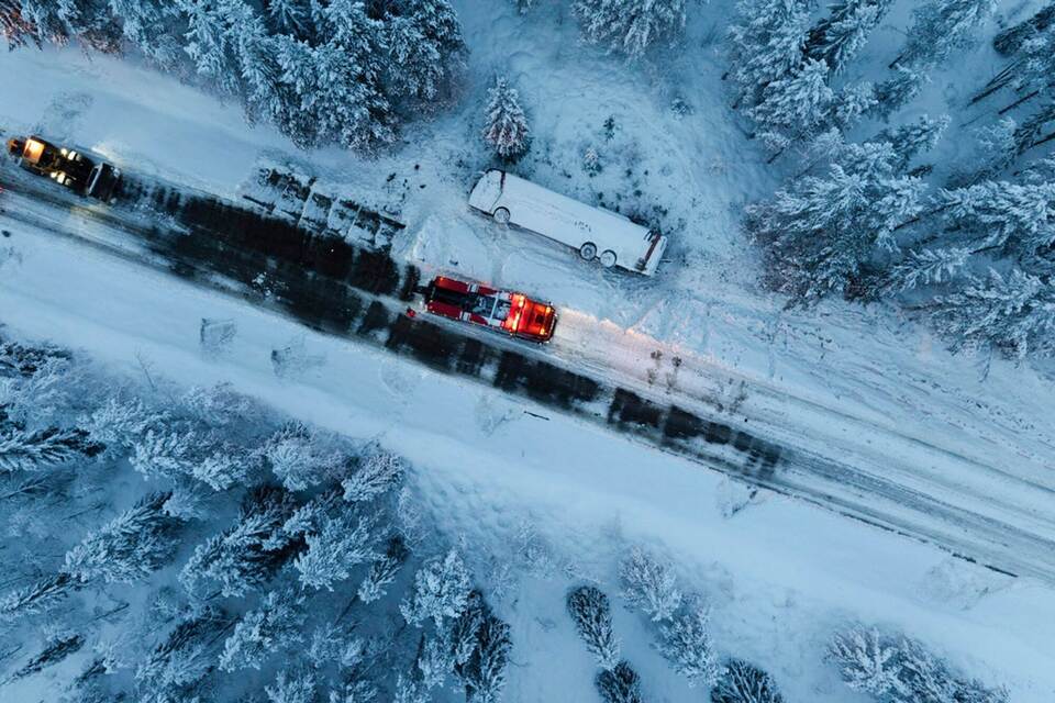Busunfall in Schweden